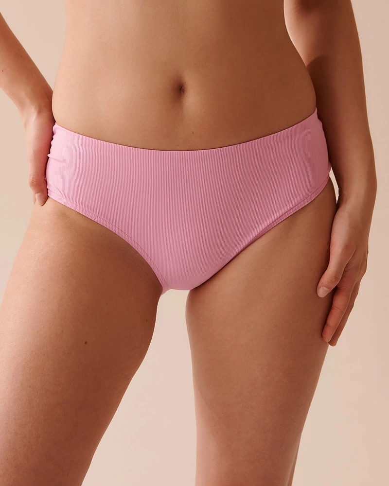 Bas de bikini taille mi-haute en fibres recyclées PINK LEMONADE