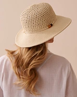 Chapeau de plage à perles