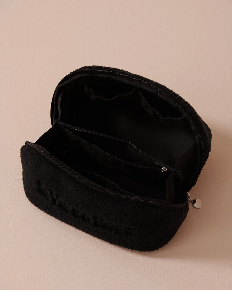 Trousse à cosmétiques en sherpa