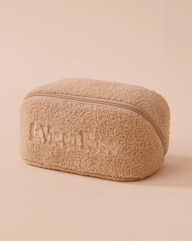 Trousse à cosmétiques en sherpa