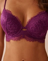 Soutien-gorge push-up en dentelle brodée