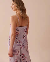 Victorian Floral Satin Cami