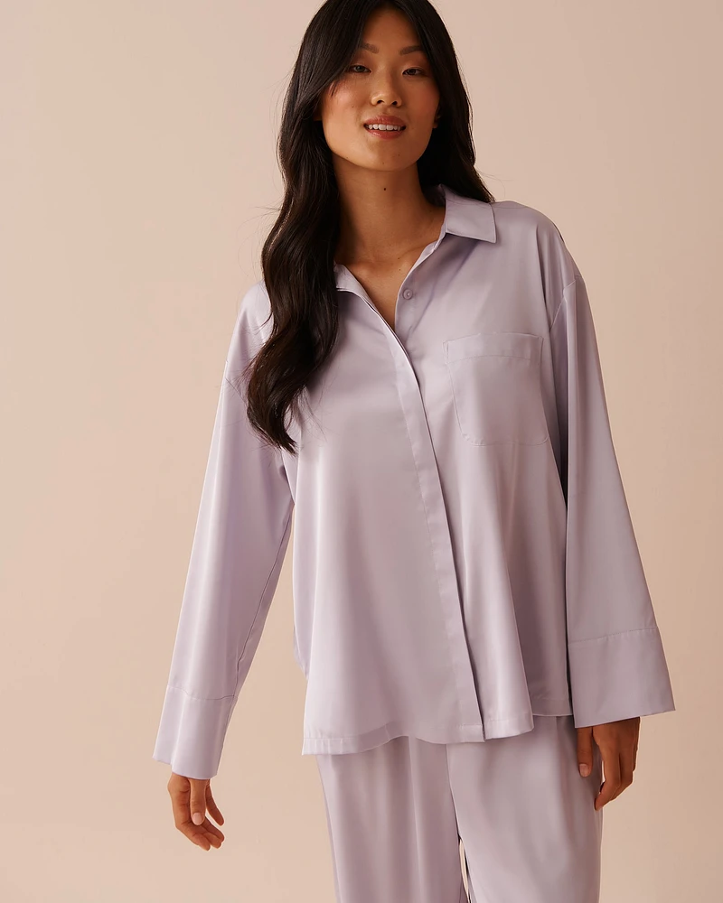 Satin Button-down Shirt