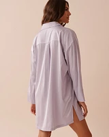 Satin Button-down Sleepshirt