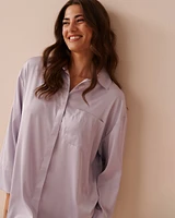 Satin Button-down Sleepshirt