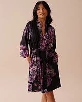 Purple Bouquet Recycled Fibers Kimono