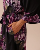 Purple Bouquet Recycled Fibers Kimono