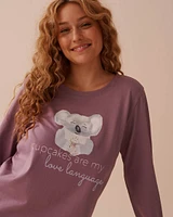 Koala Print Cotton Long Sleeve Shirt