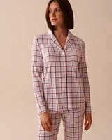 Purple Plaid Recycled Fibers Button-down Shirt