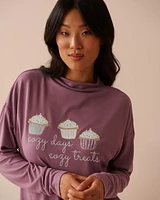 Cupcake Print Recycled Fibers Long Sleeve Shirt