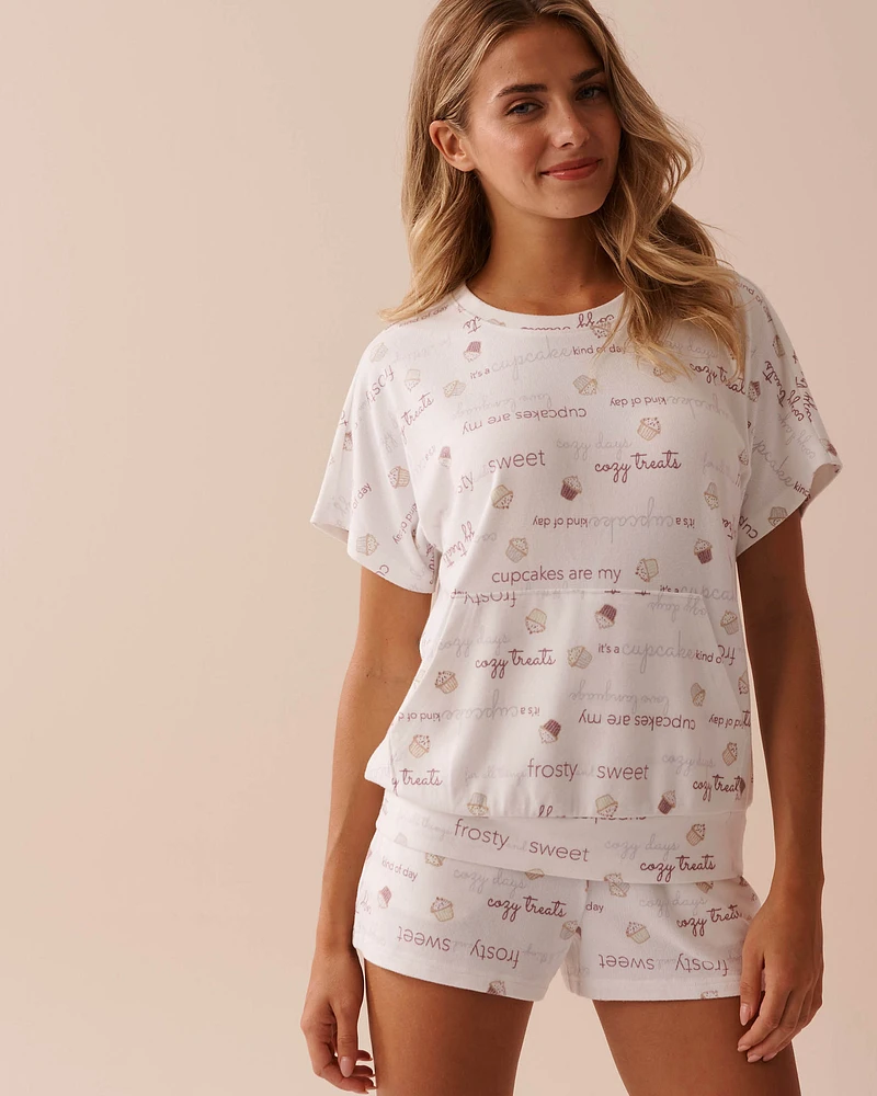T-shirt en fibres recyclées imprimé cupcake