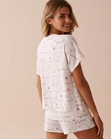 T-shirt en fibres recyclées imprimé cupcake