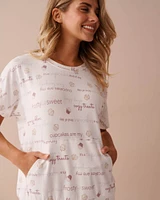 T-shirt en fibres recyclées imprimé cupcake