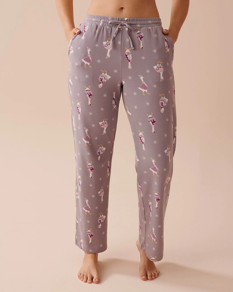 Goose Print Cozy Pants