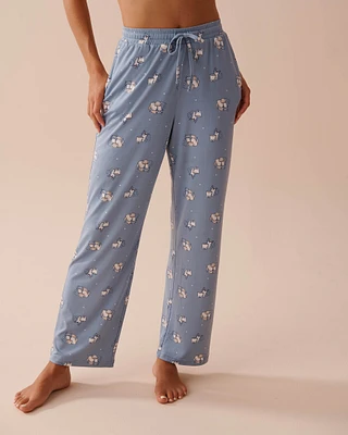 Pantalon de pyjama ultra doux à imprimé chat