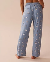 Pantalon de pyjama ultra doux à imprimé chat