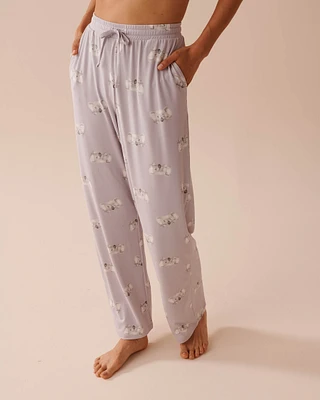 Pantalon de pyjama ultra doux à imprimé koala