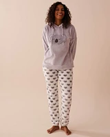 Koala Print Soft Plush PJ Set