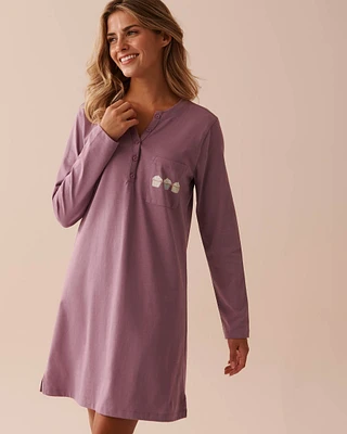 Chemise de nuit en coton à imprimé cupcake