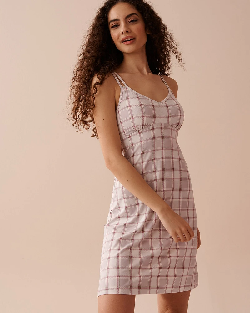 Grey Plaid Super Soft Nightie