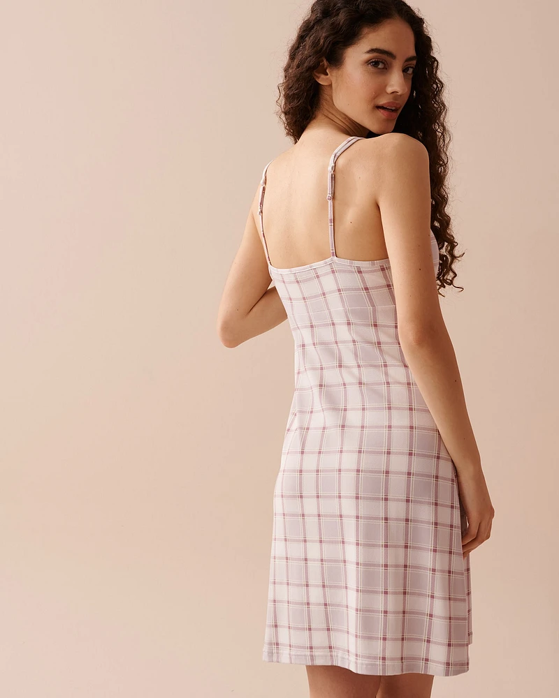 Grey Plaid Super Soft Nightie