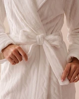 Robe de chambre peluche douce effet tricot