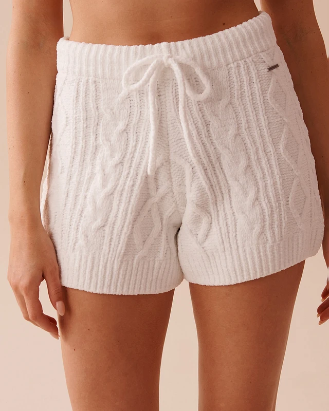 Cable-Knit Chenille Shorts