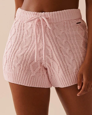 Short en chenille torsadée