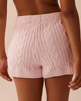 Short en chenille torsadée