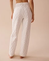 Pantalon en chenille torsadée