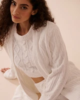 Cable-Knit Chenille Cardigan