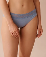 Cotton and Lace Band Bikini Panty