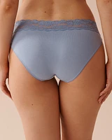 Cotton and Lace Band Bikini Panty