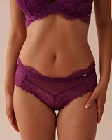 Scalloped Lace and Mesh Cheeky Panty