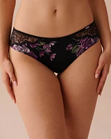 Microfiber and Lace Cheeky Panty