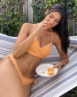 Bas de bikini brésilien noué aux hanches texturé MANGO