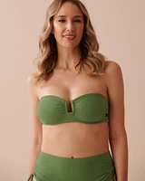 Haut de bikini bandeau texturé armature en U PISTACHIO