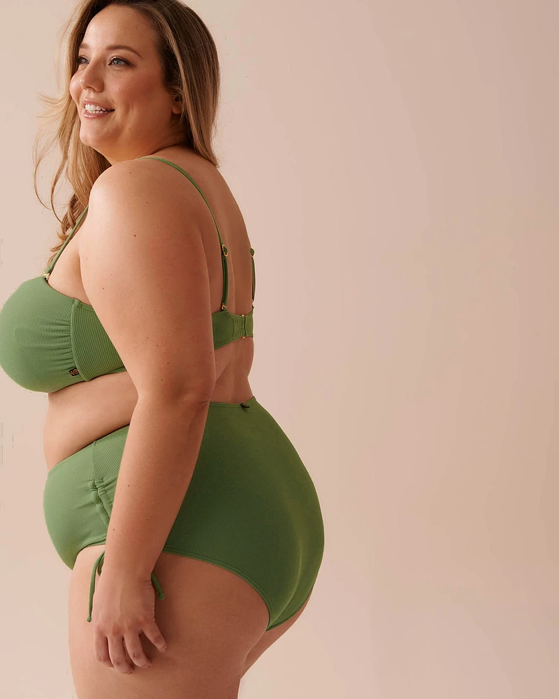 Haut de bikini bandeau texturé armature en U PISTACHIO