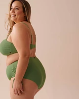 Haut de bikini bandeau texturé armature en U PISTACHIO