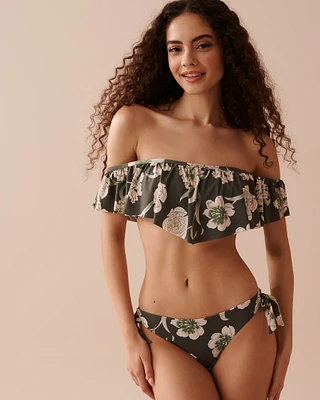 PROVENÇAL BOUQUET Ruffle Bandeau Bikini Top