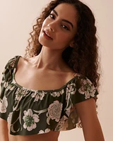 Haut de bikini bandeau à volants PROVENÇAL BOUQUET