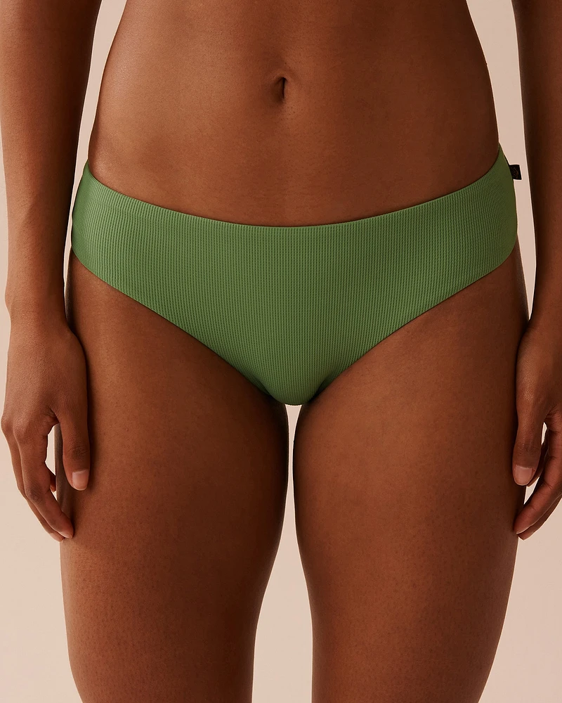 PISTACHIO Textured Cheeky Bikini Bottom