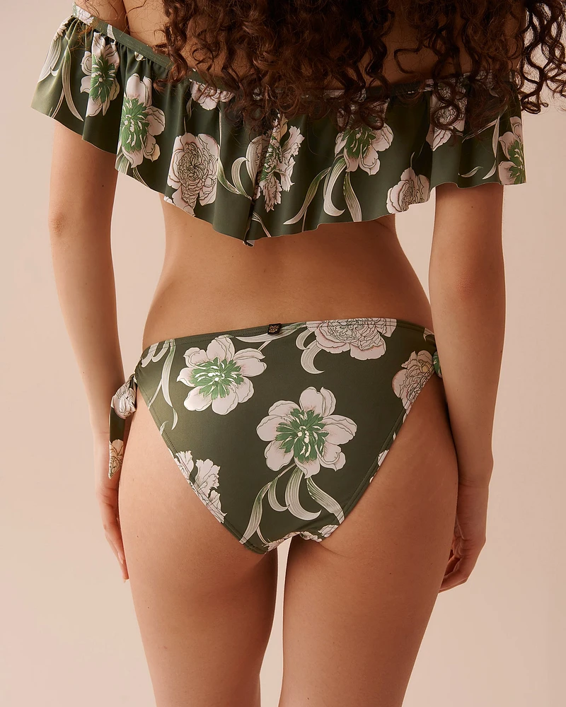 PROVENÇAL BOUQUET Side Tie Brazilian Bikini Bottom