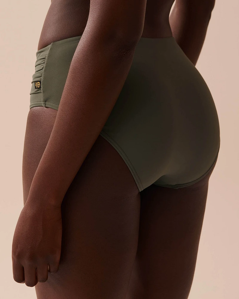 THYME Draped Mid Waist Bikini Bottom