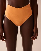 Bas de bikini taille haute texturé MANGO