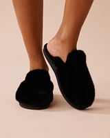 Long Faux Fur Slippers