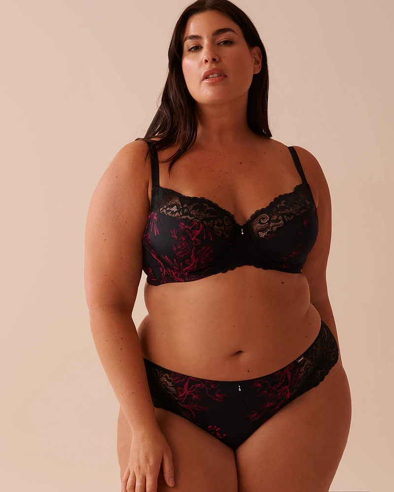 Soutien-gorge sans doublure imprimé floral