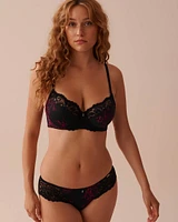 Unlined Floral Bra