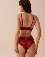 Soutien-gorge doublure légère sans bretelles en dentelle deux-tons