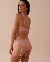 Soutien-gorge doublure légère mousse mémoire en résille florale